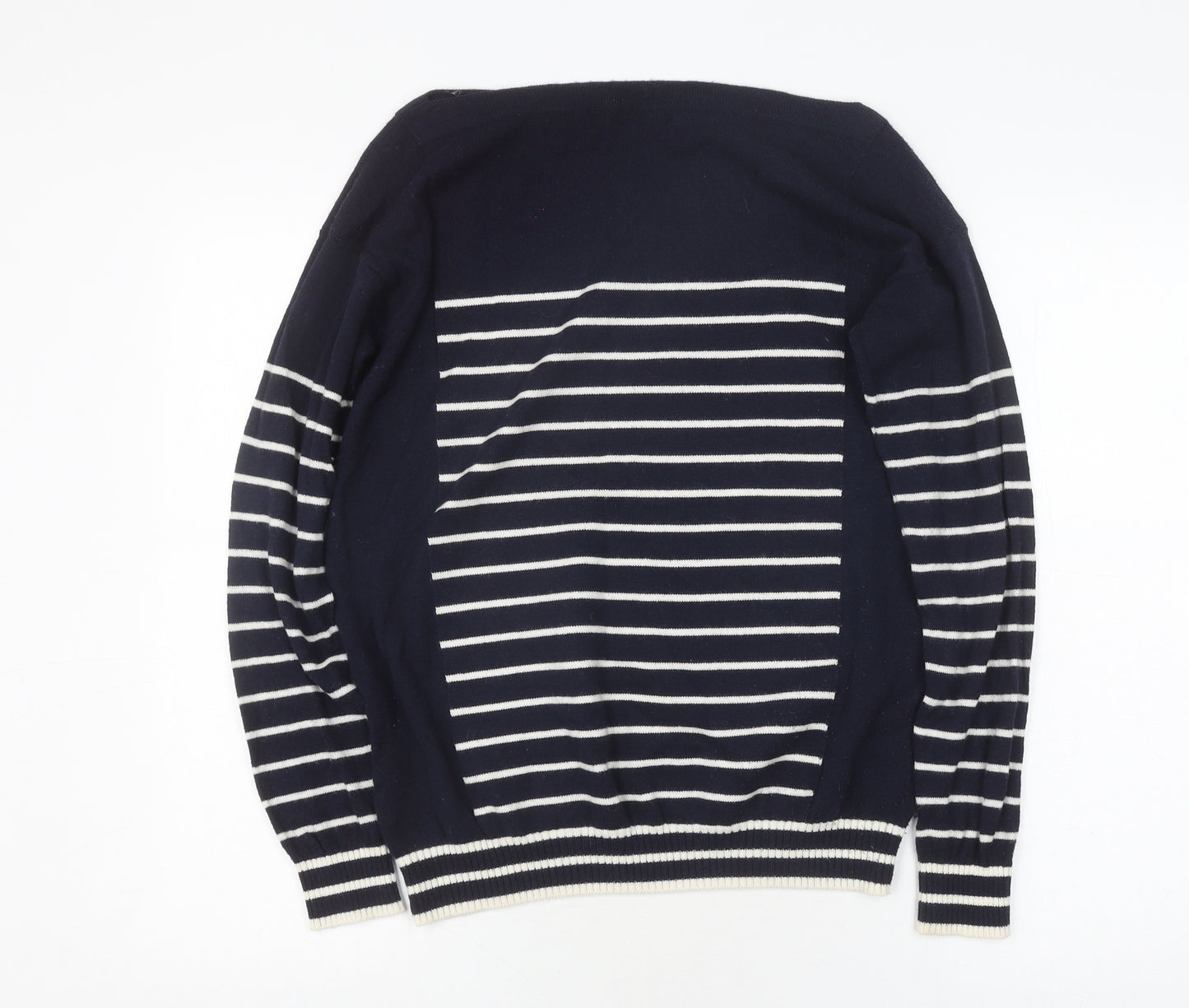 Sportscraft Women's Blue Striped Pullover Jumper M