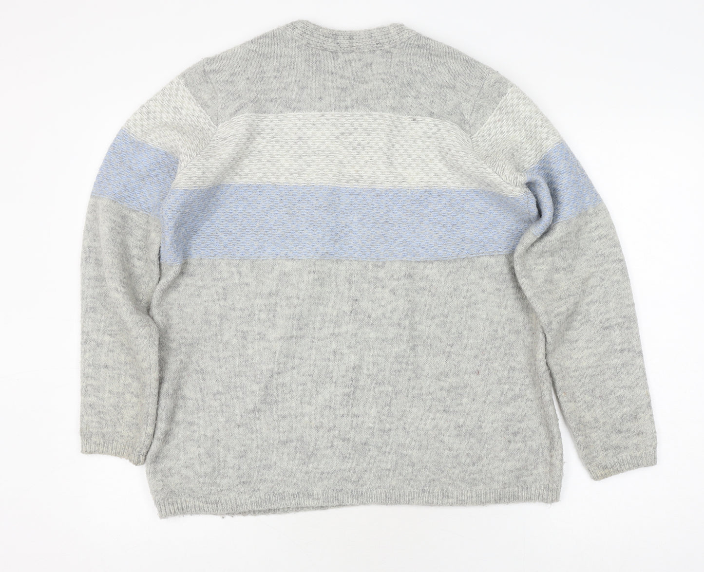 Fransa Men's Grey Knit Pullover Jumper M