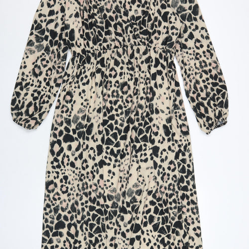 Boohoo Women's Animal Print Wrap Dress - Size 20