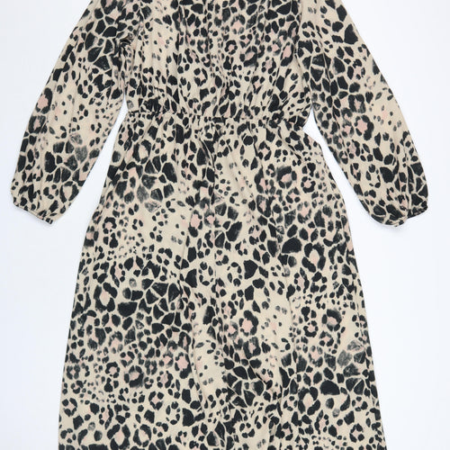 Boohoo Women's Animal Print Wrap Dress - Size 20