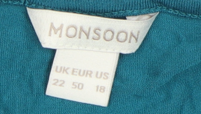 Monsoon Women's Blue Slip Dress, Size 22, Casual Wear