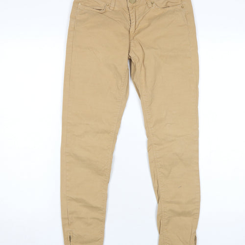 Zara Women's Beige Skinny Jeans, Size 2, Slim Fit