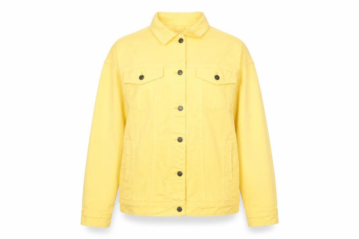 Nasty Gal Women's Yellow Short Denim Jacket, Size 4, Summer Ready