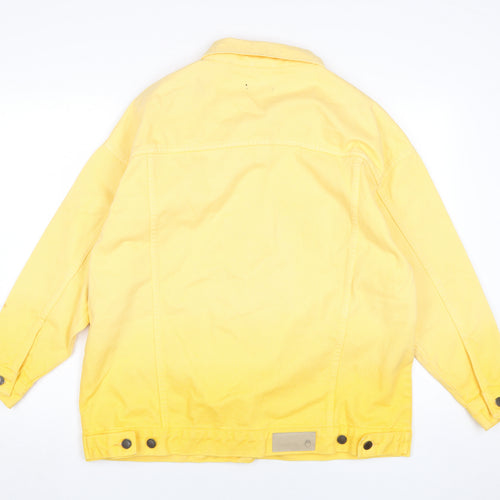 Nasty Gal Women's Yellow Short Denim Jacket, Size 4, Summer Ready