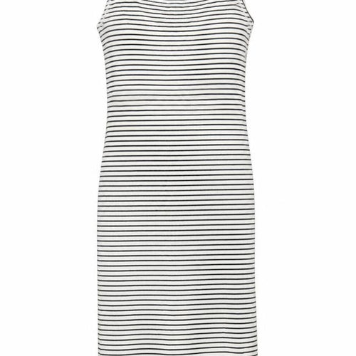 Bershka Women's Black Striped Slip Dress XS