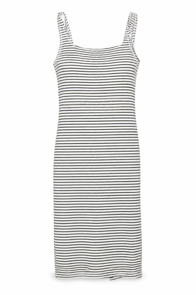 Bershka Women's Black Striped Slip Dress XS