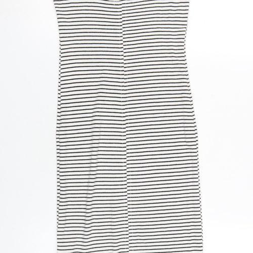 Bershka Women's Black Striped Slip Dress XS