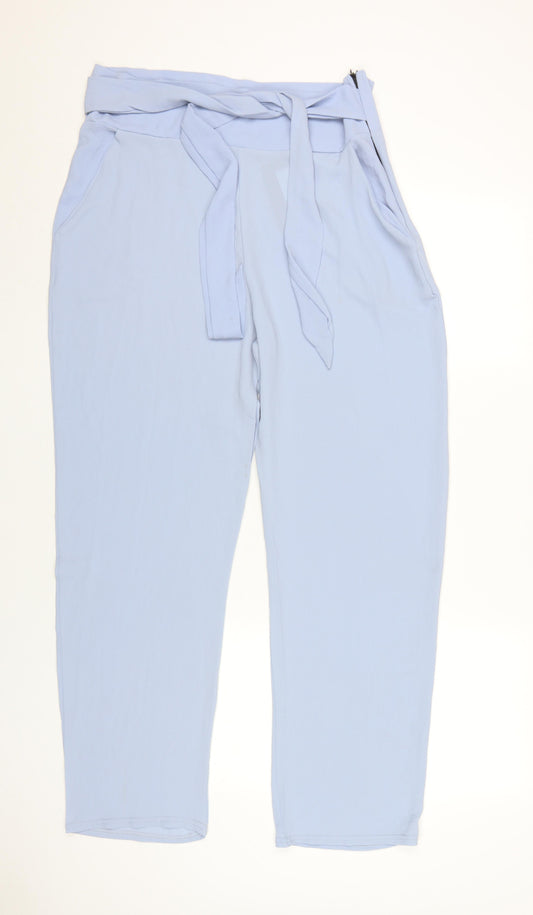 PrettyLittleThing Women's Blue Jogger Trousers Size 14