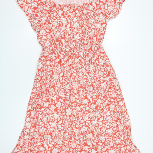 Universal Thread Women's Red Floral A-Line Dress 2XL