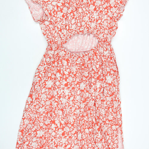 Universal Thread Women's Red Floral A-Line Dress 2XL