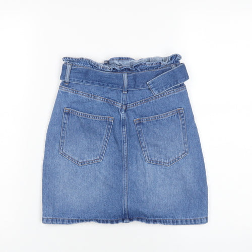 H&M Women's Blue Short Denim Skirt, Size 4