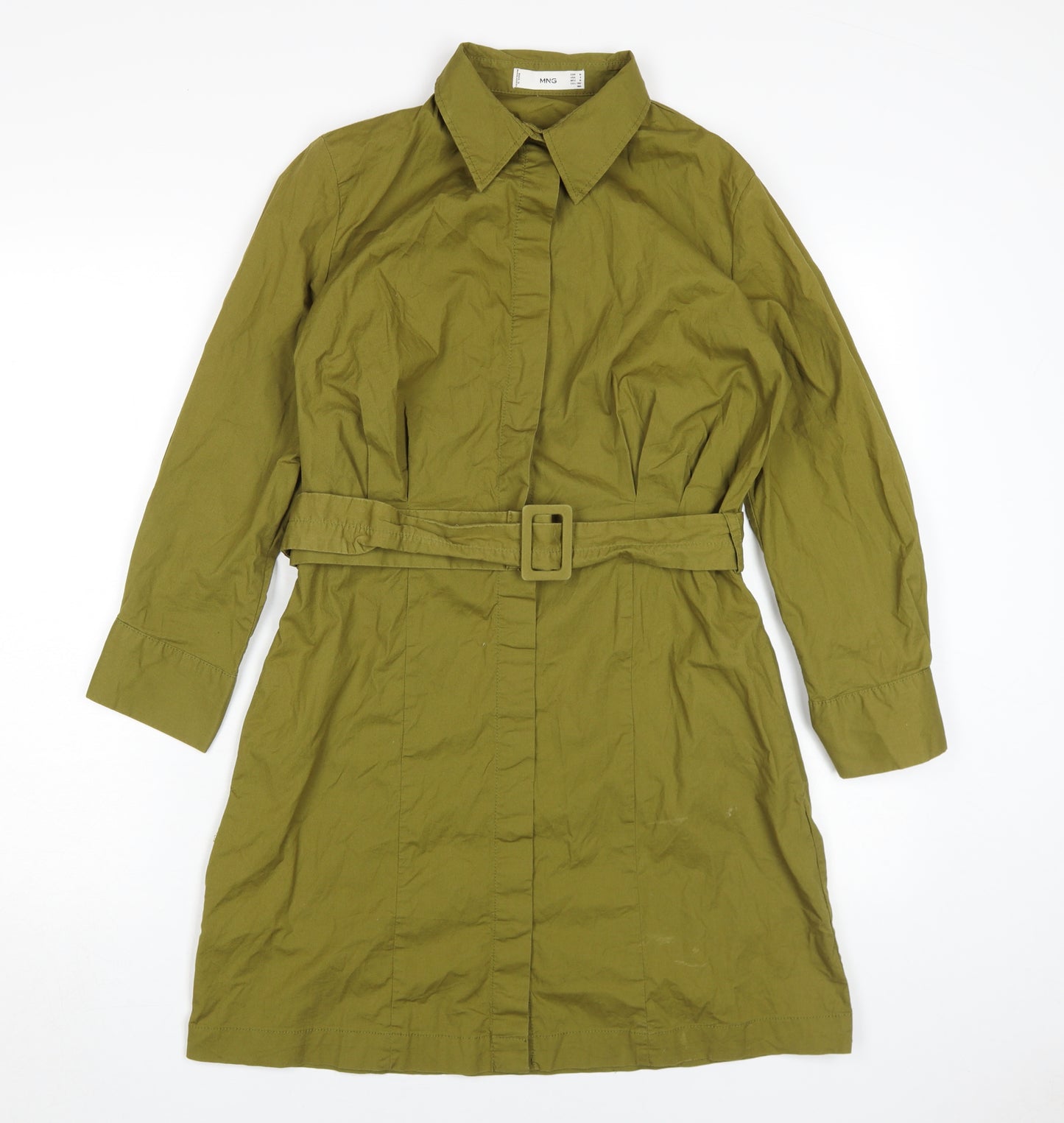 MNG Green Shirt Dress, Women's Casual, Size 12