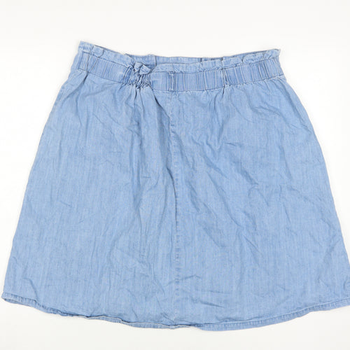 C&A Women's Blue Denim Skirt Size 14 with Buttons