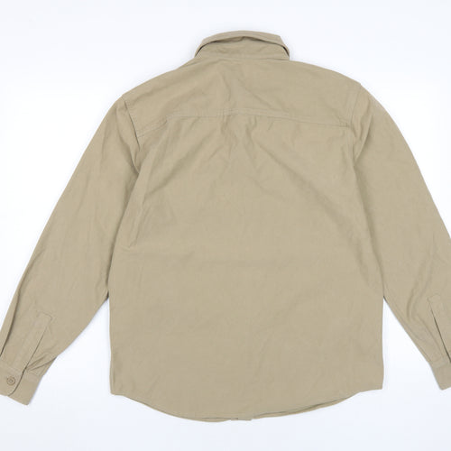 Uniqlo Beige Button-Up Shirt XS Unisex Adults