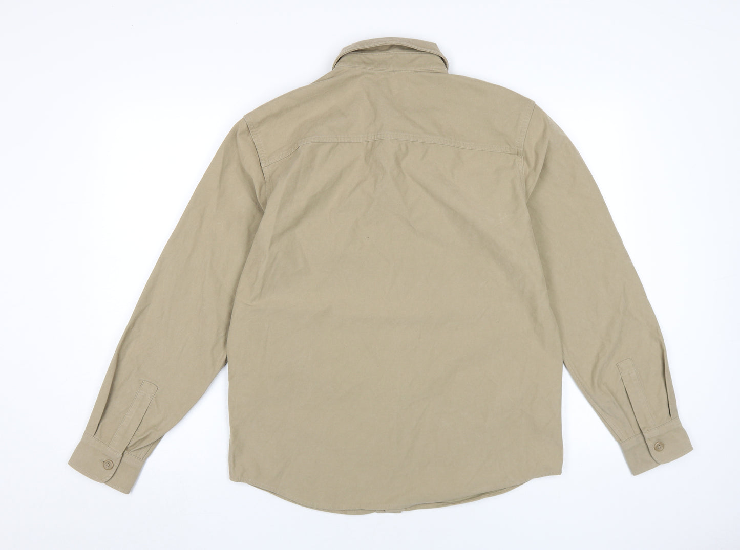 Uniqlo Beige Button-Up Shirt XS Unisex Adults