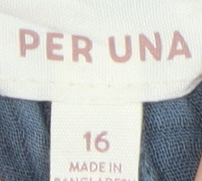 Marks and Spencer Women Blue Size 16 Casual Shorts