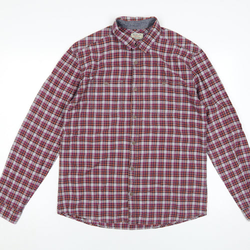 Next Men's Multicoloured M Regular Fit Plaid Shirt