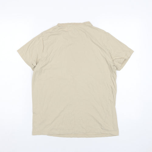 Fashion Field Men Beige Dinosaur T-Shirt M
