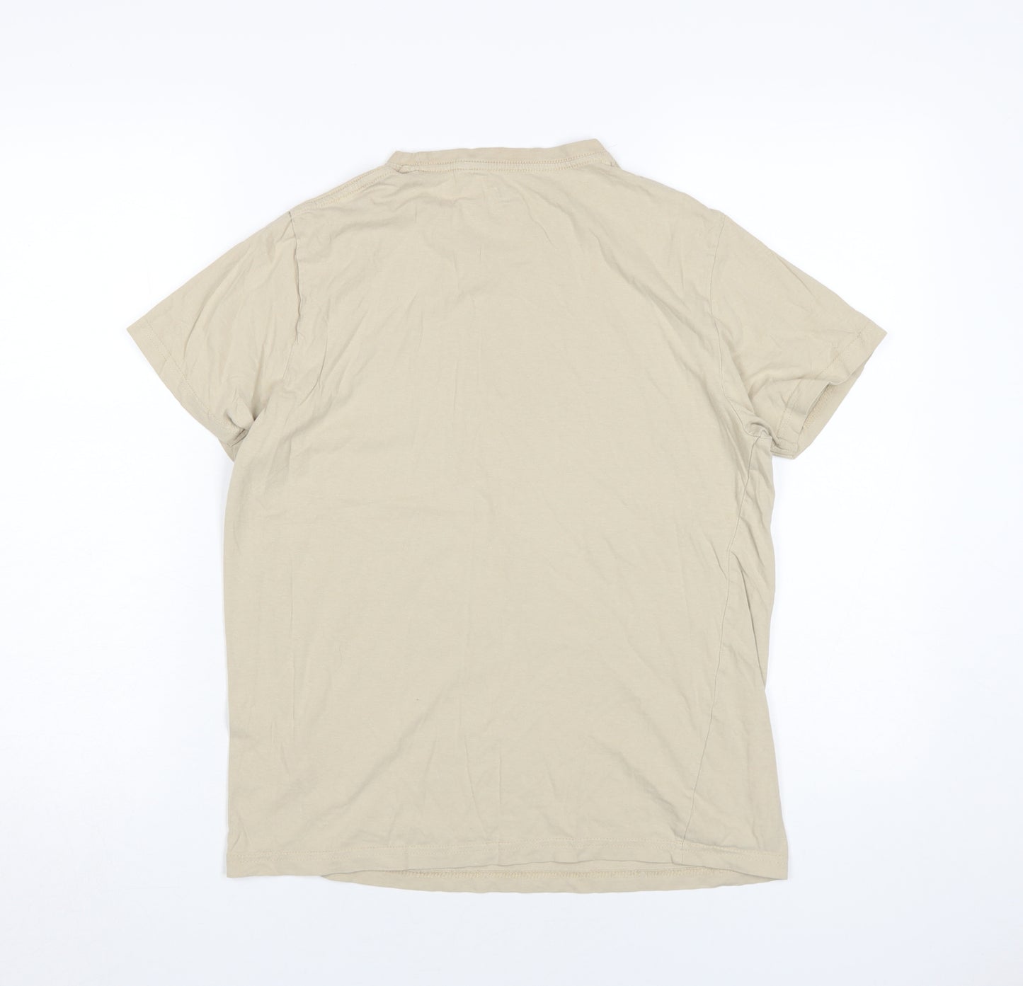 Fashion Field Men Beige Dinosaur T-Shirt M