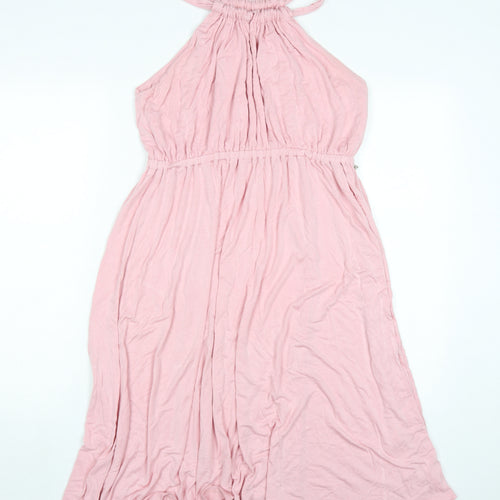 Khujo Women's Pink Halter Dress Size L Sleeveless