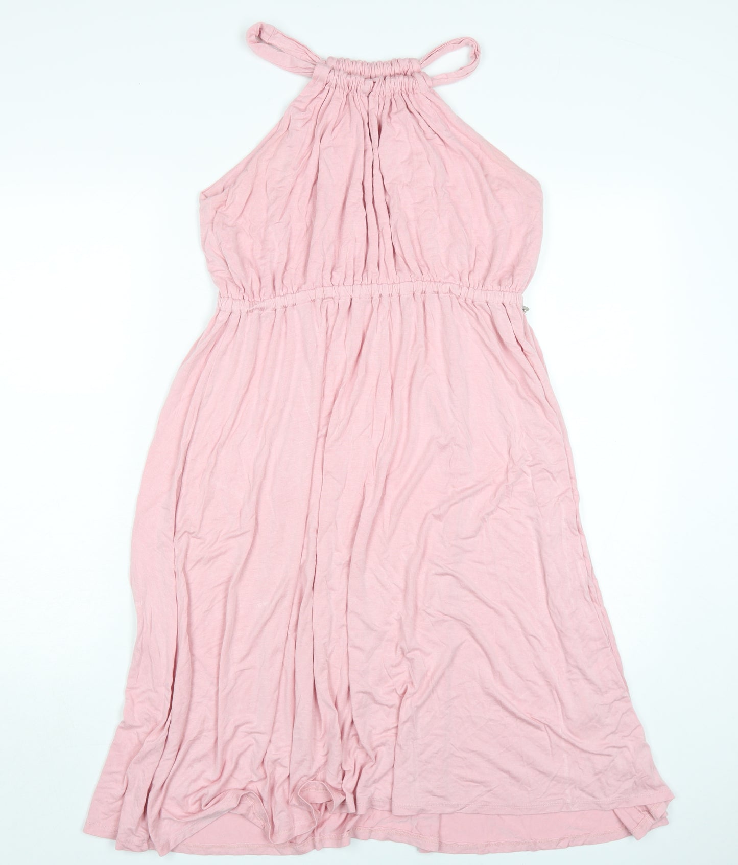 Khujo Women's Pink Halter Dress Size L Sleeveless