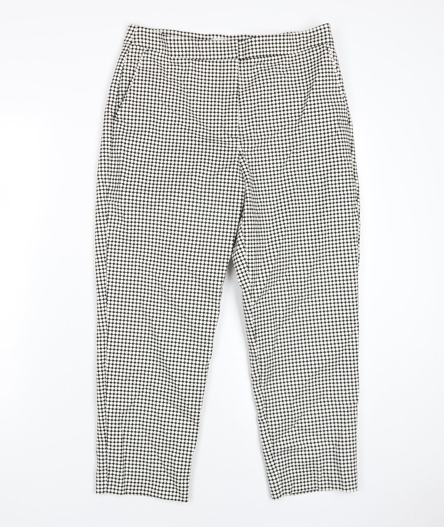 Marks and Spencer Women's Black Check Trousers Size 12