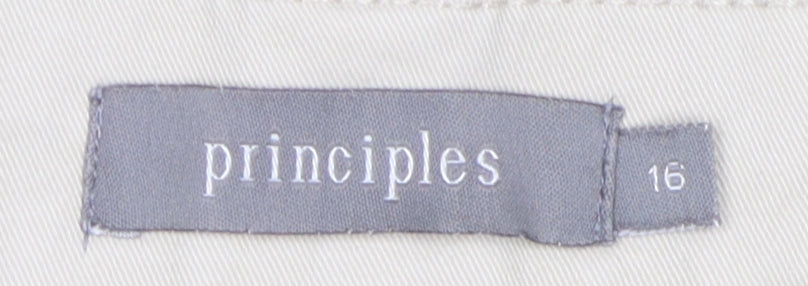 Principles Womens Beige Chino Trousers Size 16