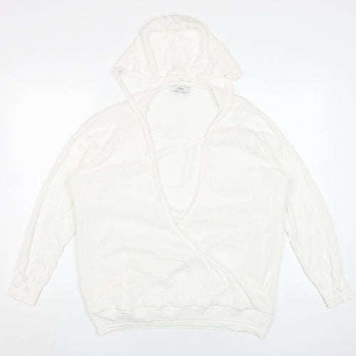 Next Women's White Hooded Wrap Cardigan Size 18