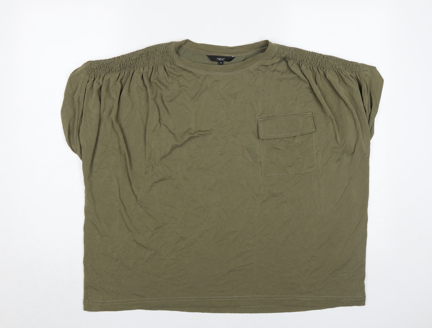 Next Women's Green Relaxed Fit T-Shirt, Size 18
