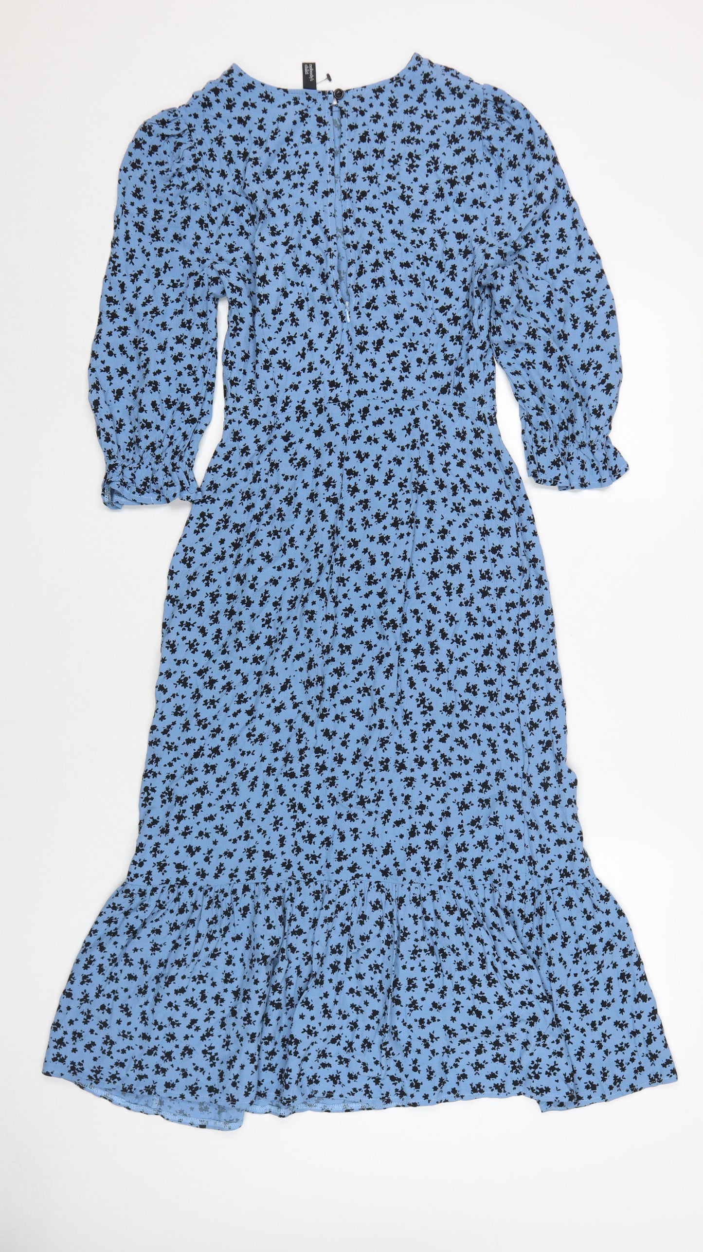Nobody's Child Women's Blue Floral Midi Dress Size 8