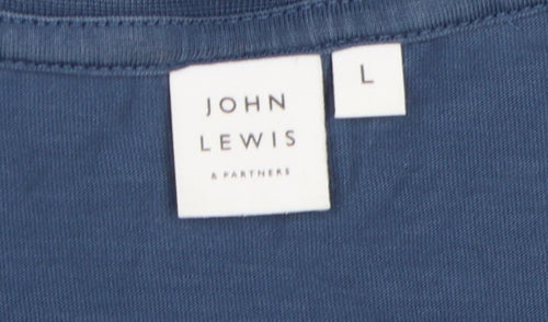 John Lewis Men's Blue Crew Neck T-Shirt Size L