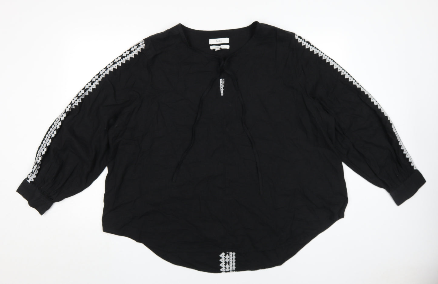 Marks and Spencer Women's Black Tunic Blouse Size 22