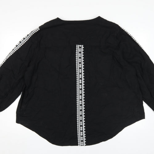 Marks and Spencer Women's Black Tunic Blouse Size 22