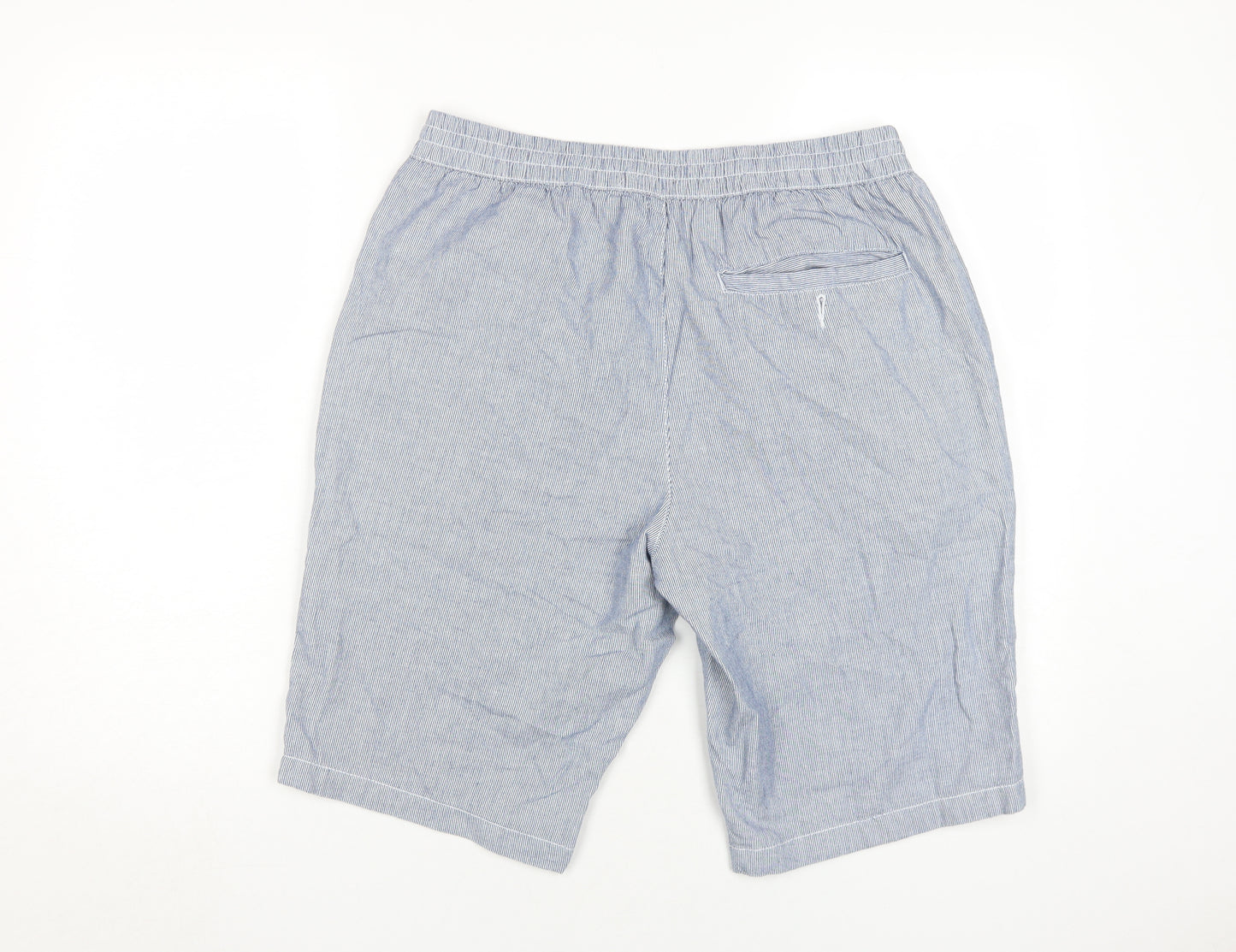 Stylish Next Men's Blue Chino Shorts, Size 34