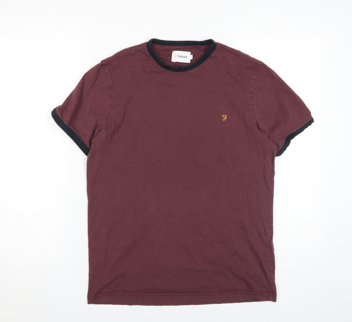 Farah Men's Red Crew Neck Short Sleeve T-Shirt