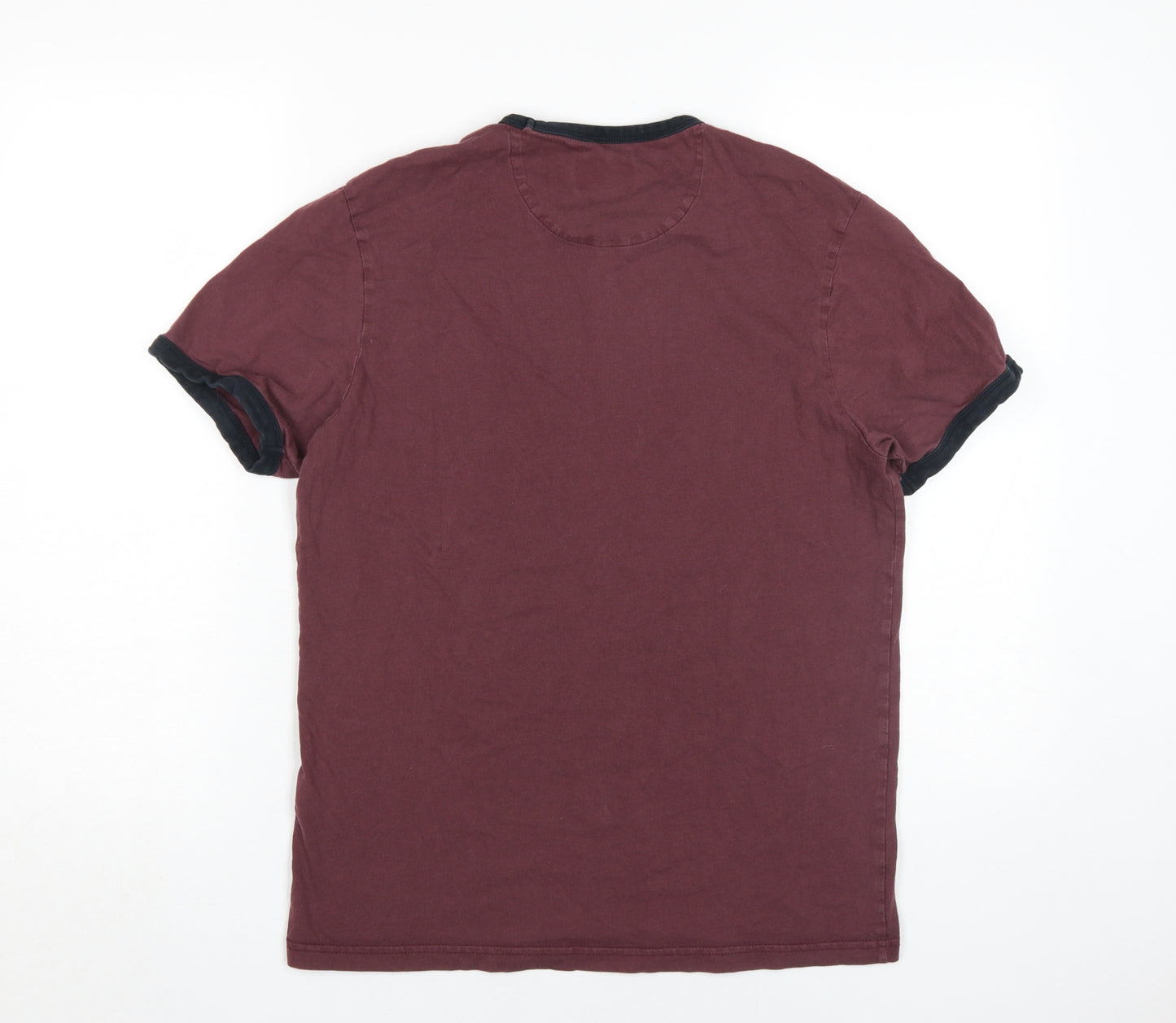 Farah Men's Red Crew Neck Short Sleeve T-Shirt