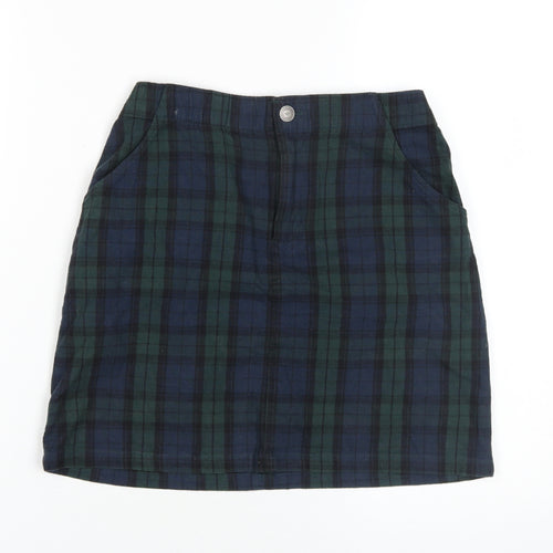 Hollister Women's XS Plaid Blue Pencil Skirt