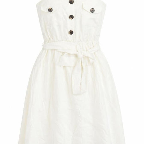 ASOS Women's Ivory Midi Shirt Dress Size 8