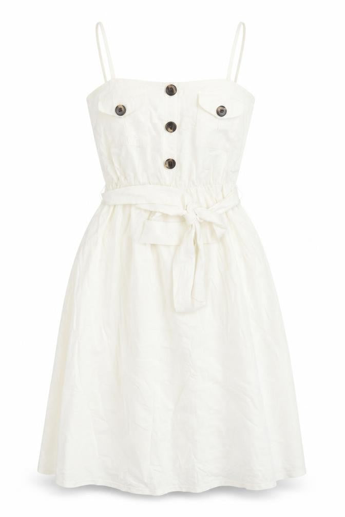 ASOS Women's Ivory Midi Shirt Dress Size 8