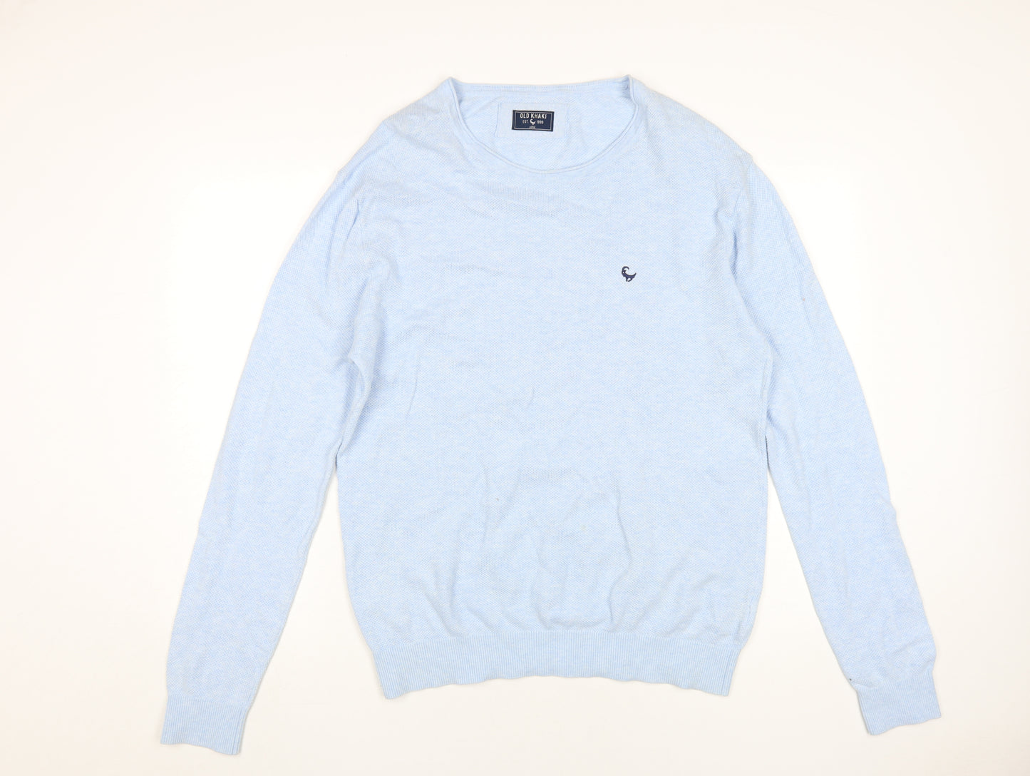 Old Khaki Men’s Blue Cotton Pullover Jumper, L