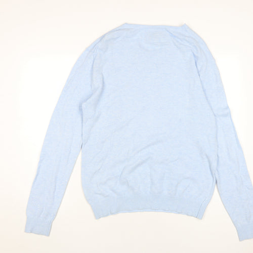 Old Khaki Men’s Blue Cotton Pullover Jumper, L
