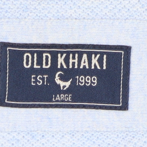 Old Khaki Men’s Blue Cotton Pullover Jumper, L