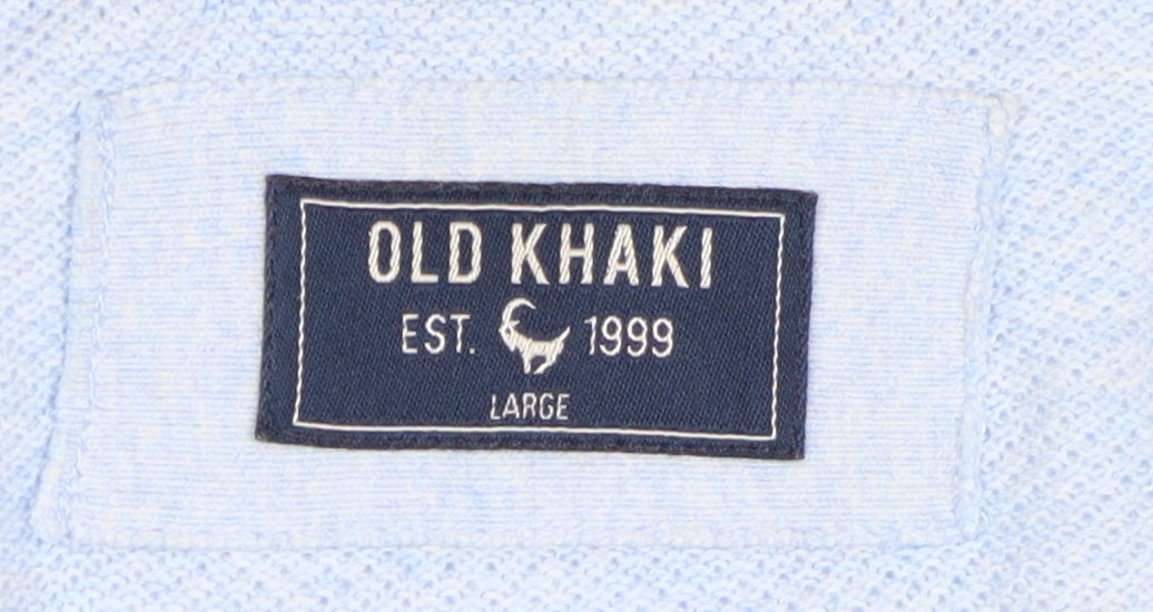 Old Khaki Men’s Blue Cotton Pullover Jumper, L