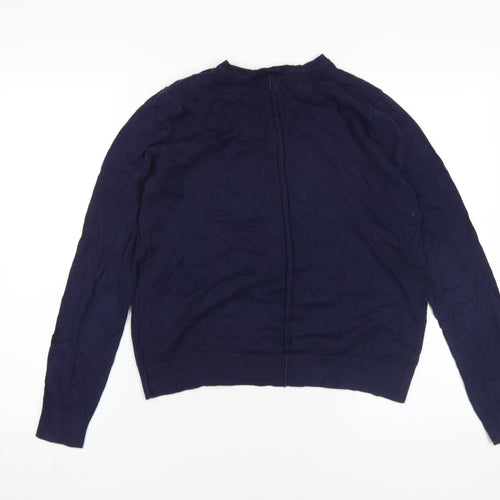 Gap Women's Blue Cardigan, Size M, Round Neck, Casual Knit