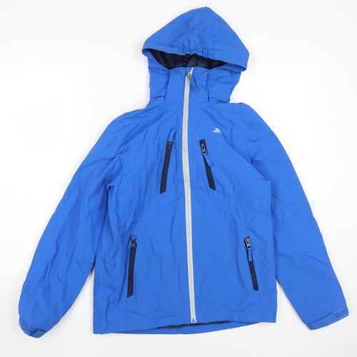 Trespass Boys Blue Waterproof Rain Coat 11-12 Years