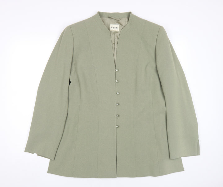 Viyella Women's Green Button Jacket Size 16