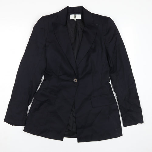 Irene Van Ryb Women's Black Blazer Size 8 Single-Breasted