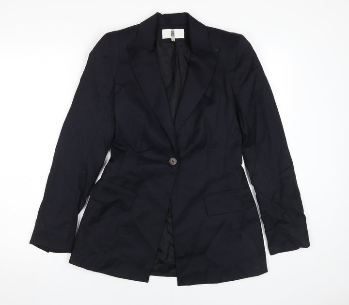 Irene Van Ryb Women's Black Blazer Size 8 Single-Breasted