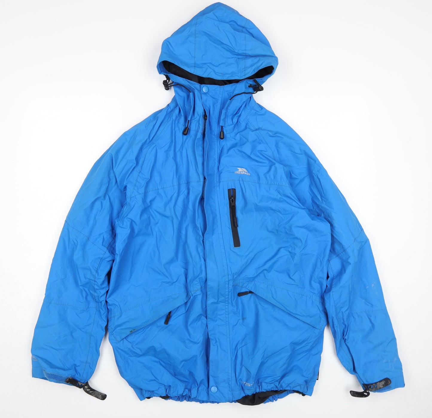 Trespass Men's Blue Parka Jacket L with Hooded Zips