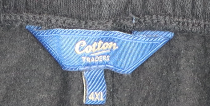 Cotton Traders Men's Black 4XL Jogger Trousers